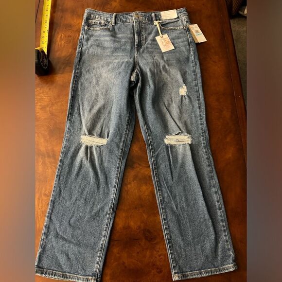 Jessica Simpson Womens Spotlight Denim Straight Leg Jeans Size 31 On the Run - Picture 5 of 14